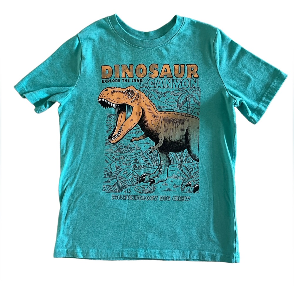 Jumping Beans Dinosaur T-Shirt, Teal, Size Youth 12